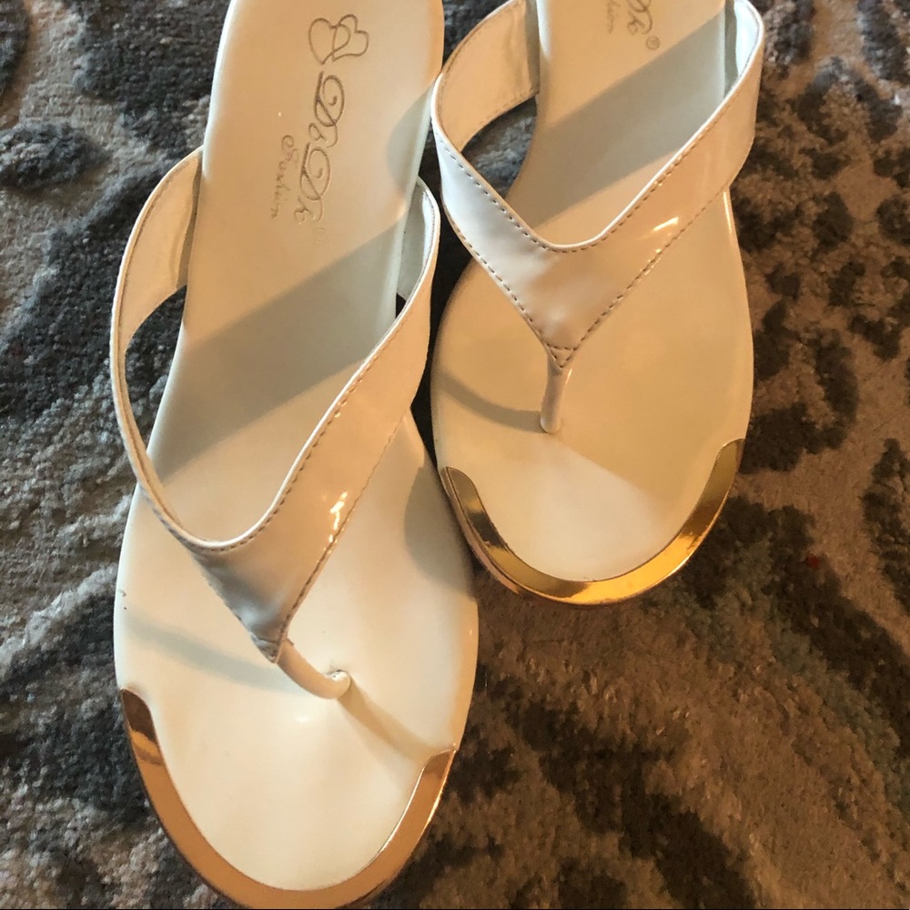 White sandals.